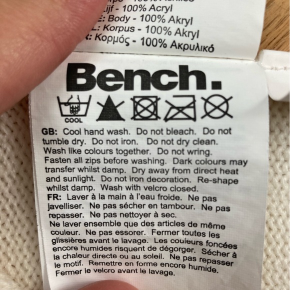 BENCH cream knit scarf and hat with pompom set - Picture 3 of 4